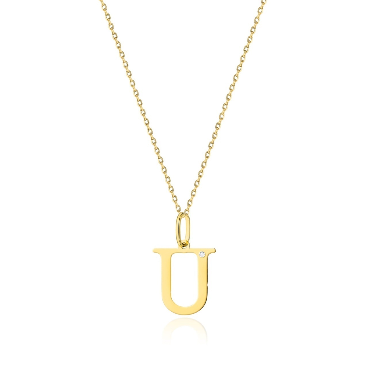 Colier Aur 14K cu Diamant Natural 0.01 ct