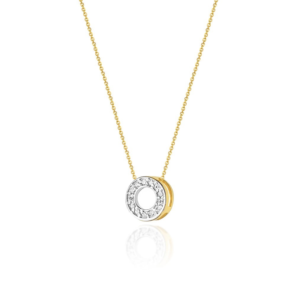 Colier Aur 14K cu Diamante Naturale 0.07 ct