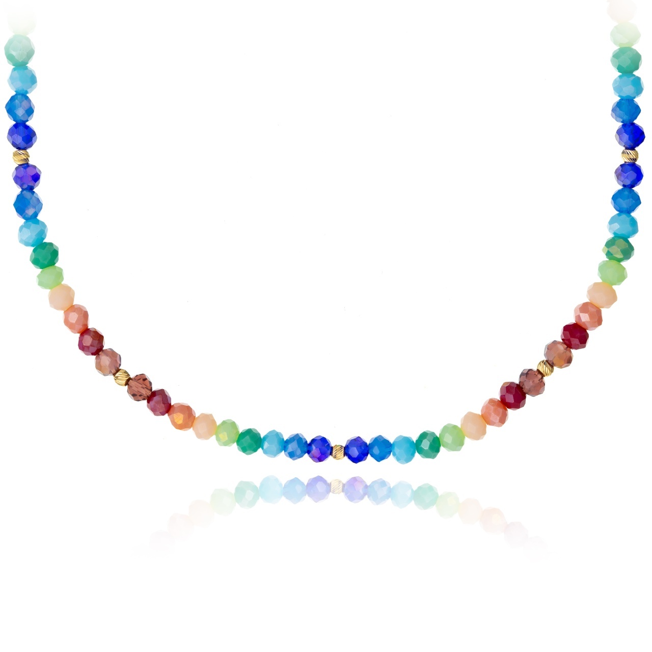 Colier Rainbow II cu cristale si AUR 14K