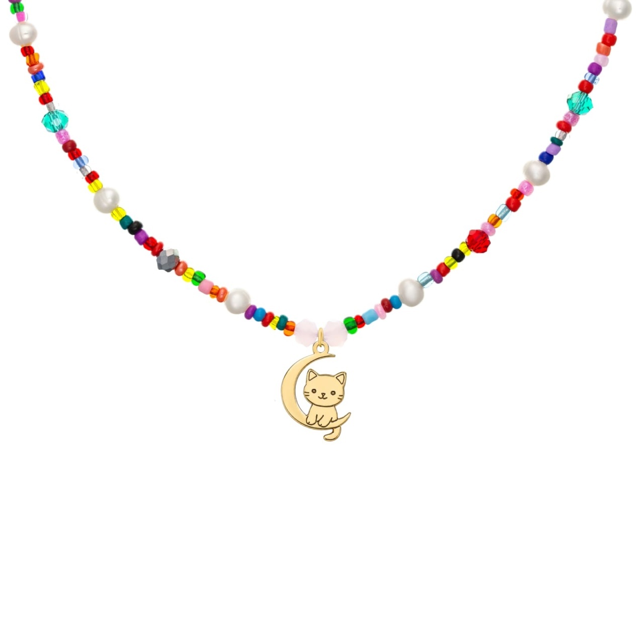 Colier Rainbow Kitty din AUR 14K