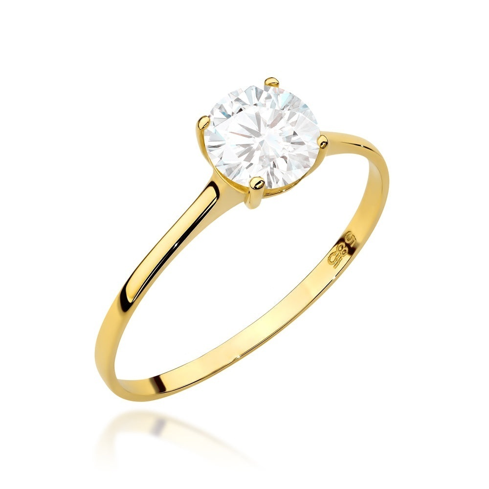 Inel Aur 14K Clasic cu Zirconiu Central