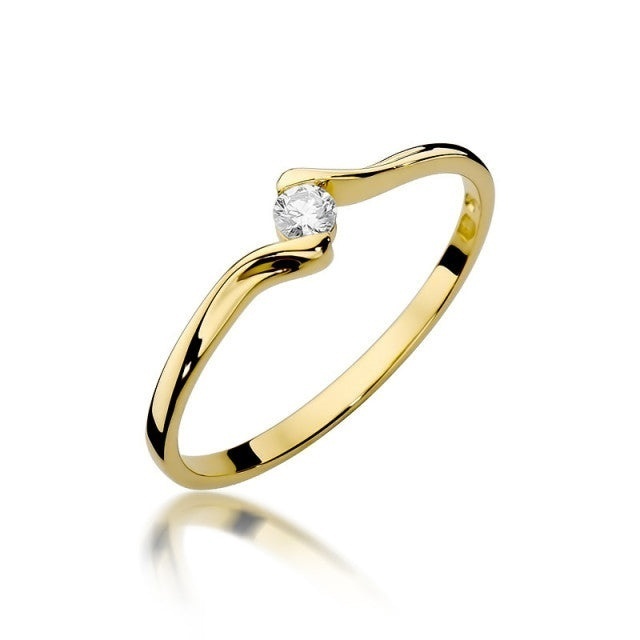 Inel Aur 14K cu Diamant Natural 0.09 ct