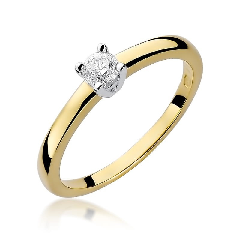 Inel Aur 14K cu Diamant Natural 0.15 ct