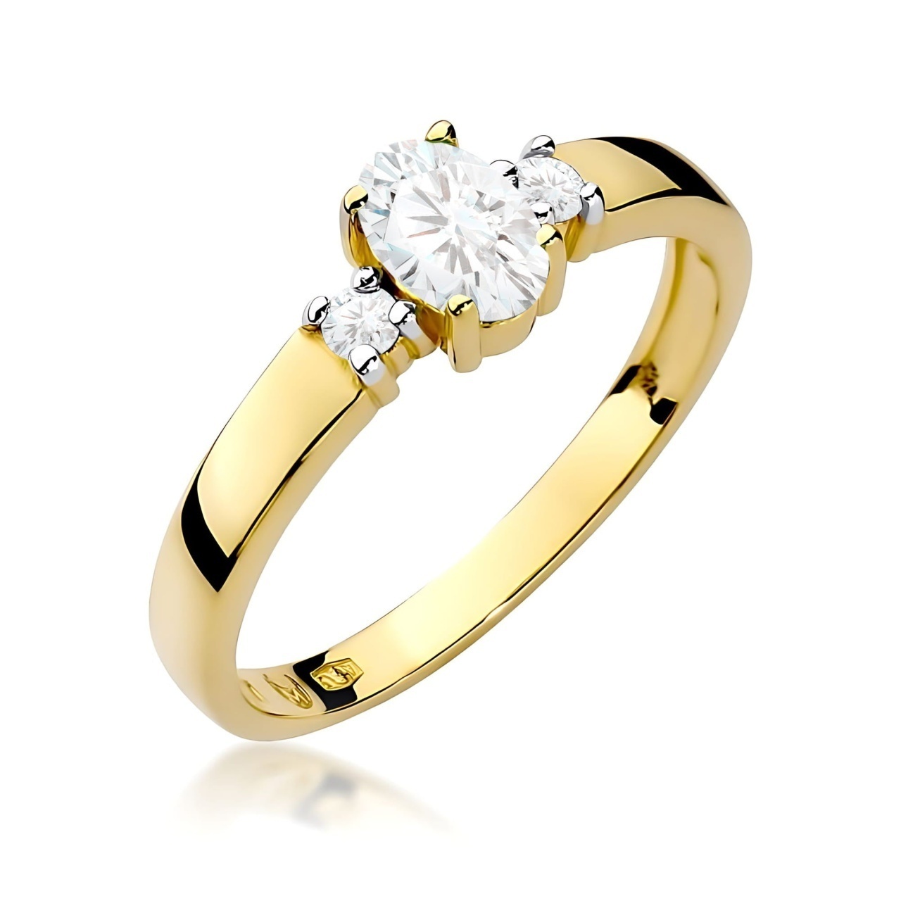 Inel Aur 14K cu Diamante de Laborator 0.48 ct