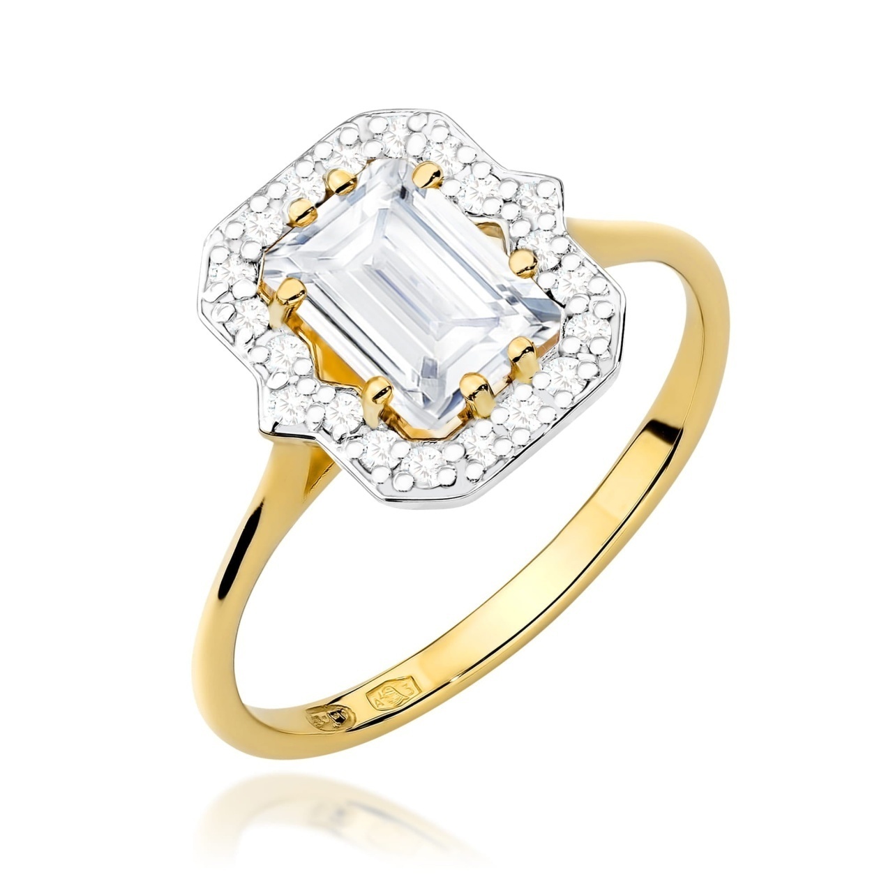 Inel Aur 14K cu Diamante de Laborator 1.17 ct