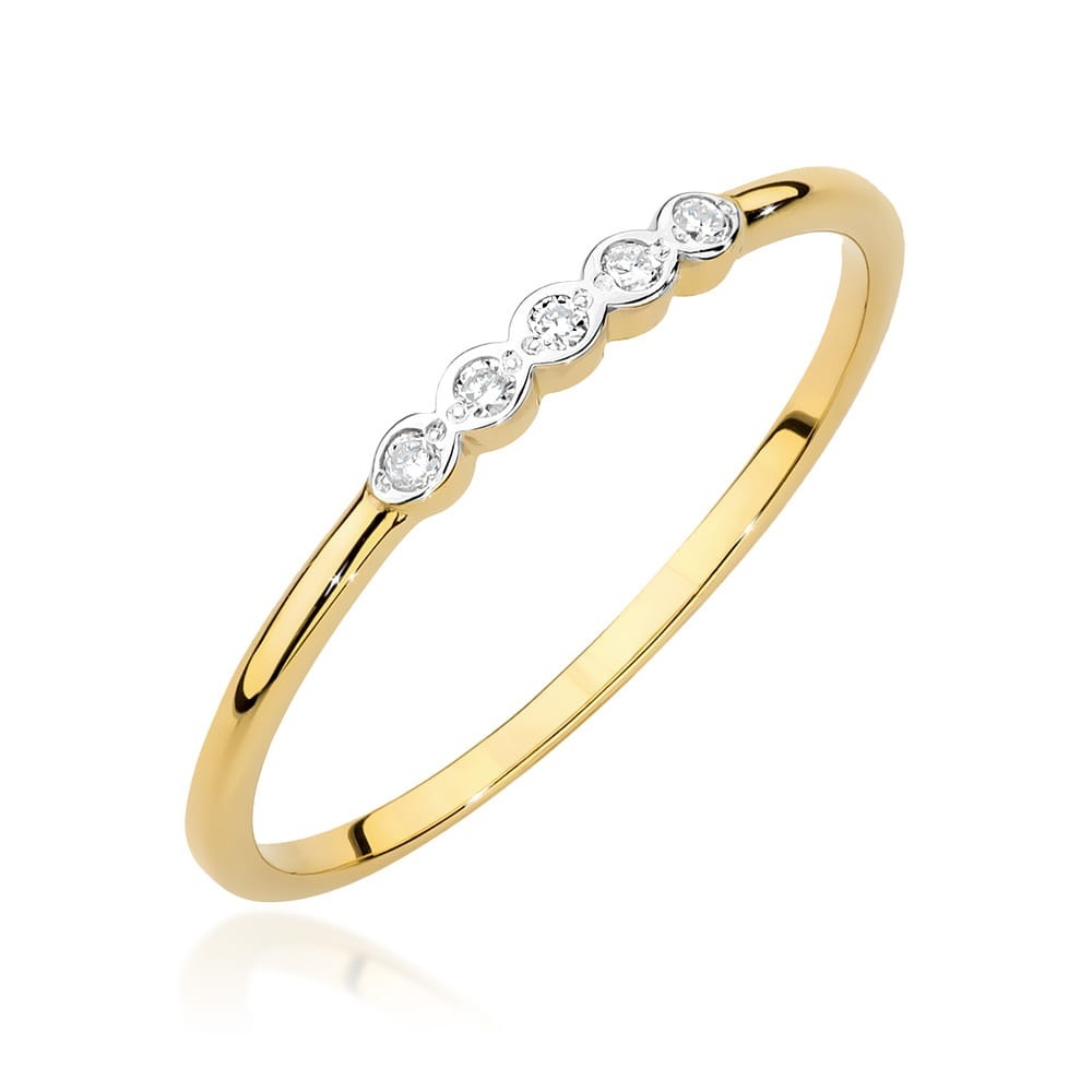 Inel Aur 14K cu Diamante Naturale 0.04 ct