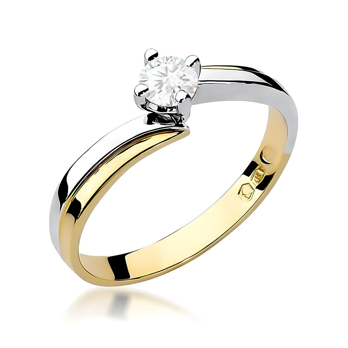 Inel Aur 9K cu Diamant Natural 0.30 ct