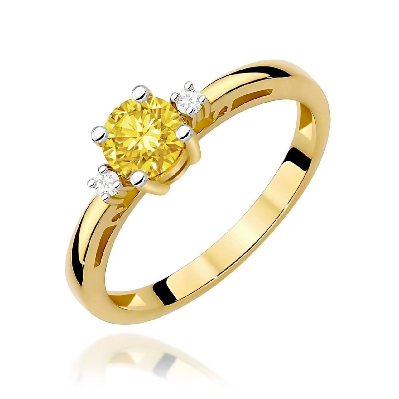 Inel Aur 9K cu Diamante de Laborator 0.53 ct