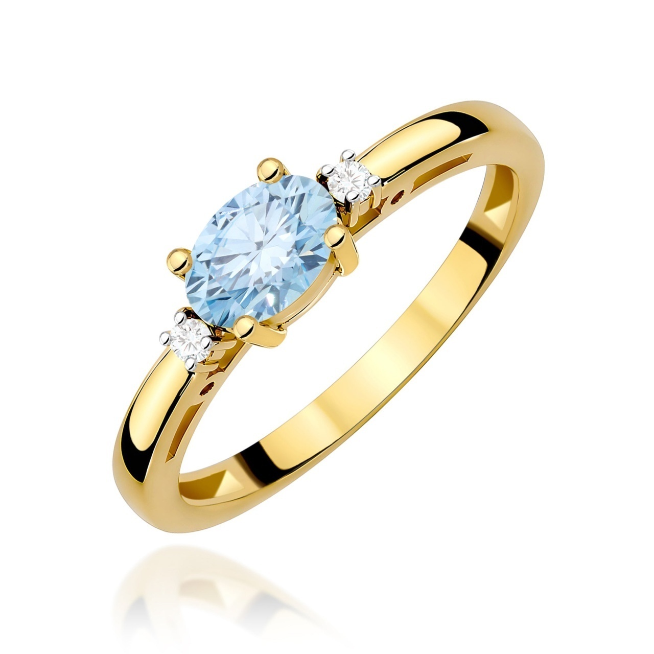 Inel Aur 9K cu Diamante de Laborator 0.53 ct