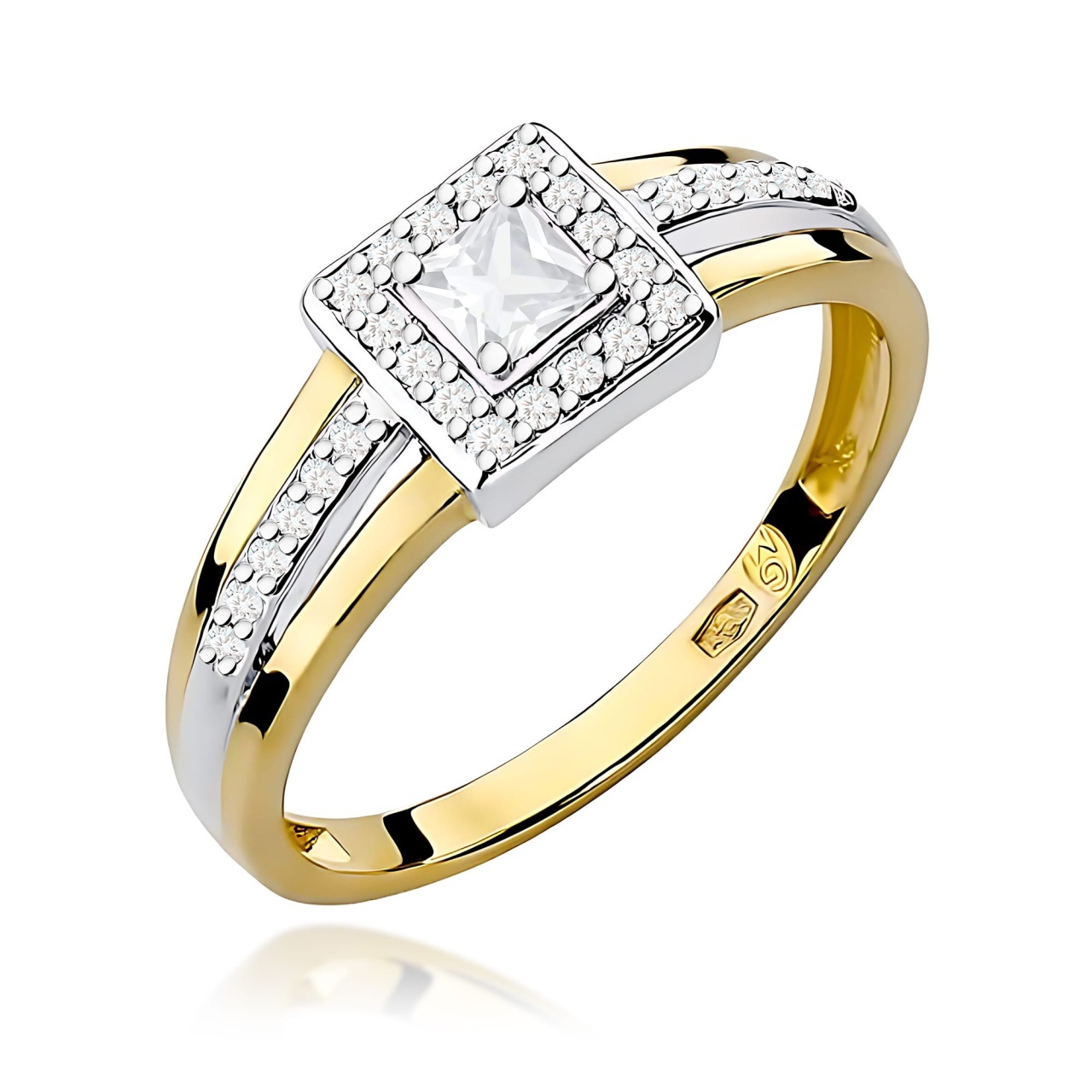 Inel Aur 9K cu Diamante Naturale 0.29 ct