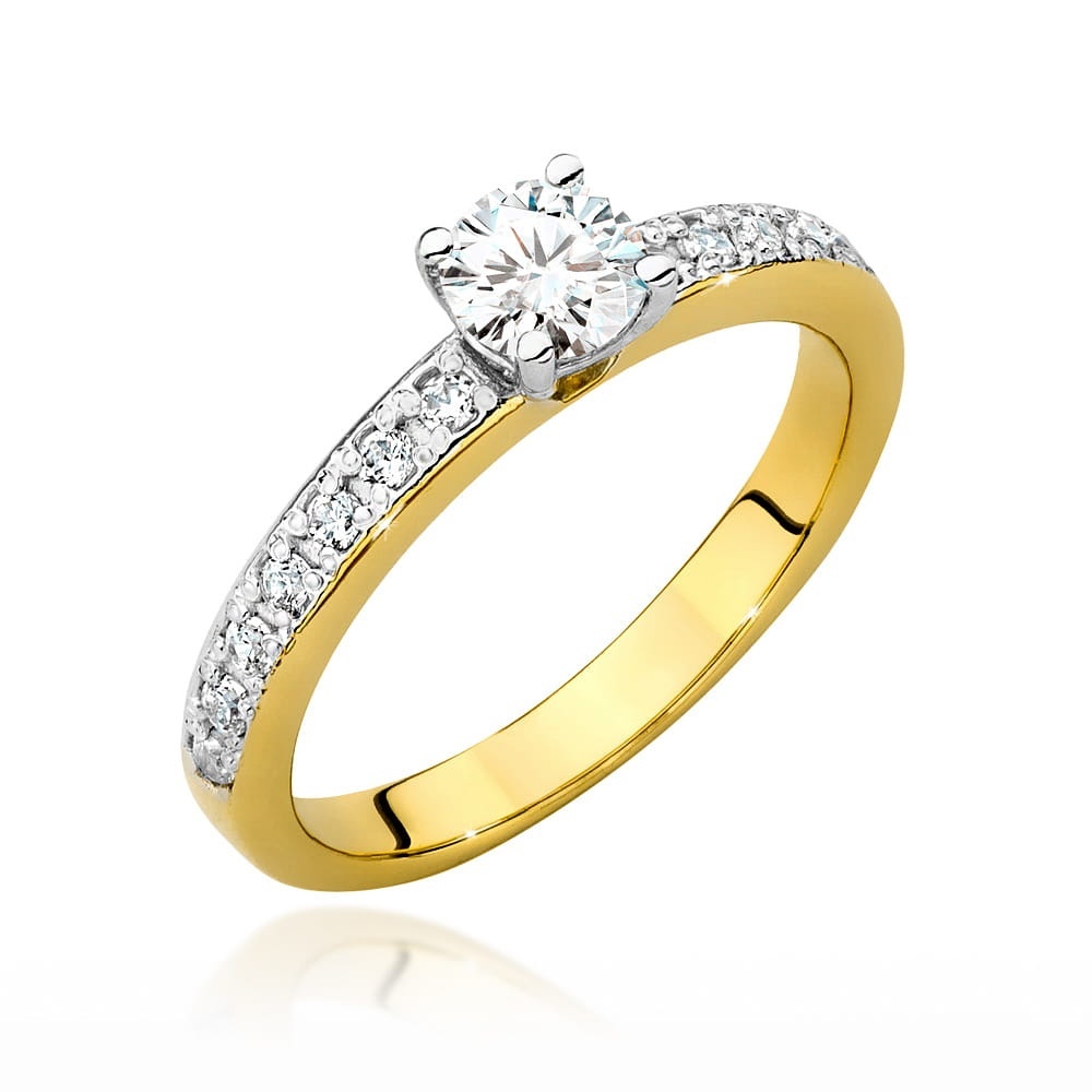 Inel Aur 9K cu Diamante Naturale 0.60 ct
