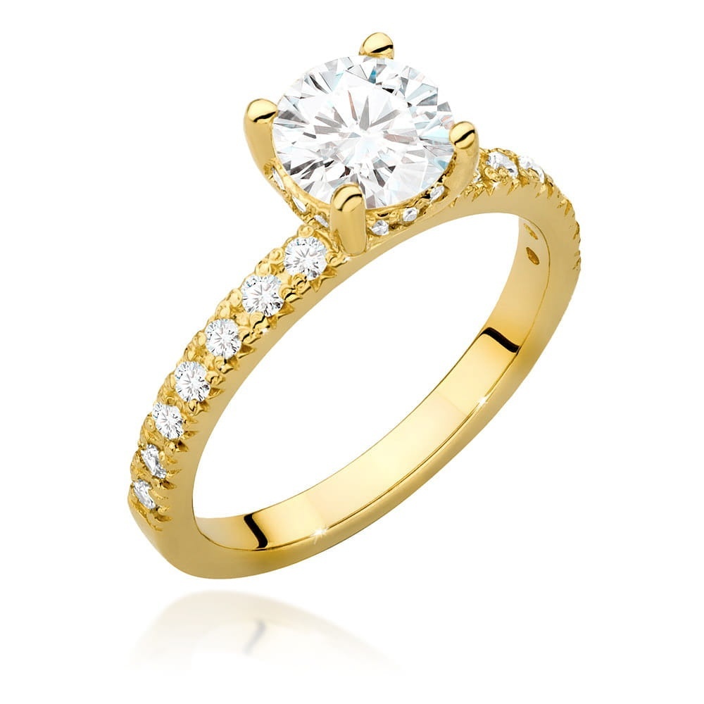Inel Aur 9K cu Diamante Naturale 1.26 ct
