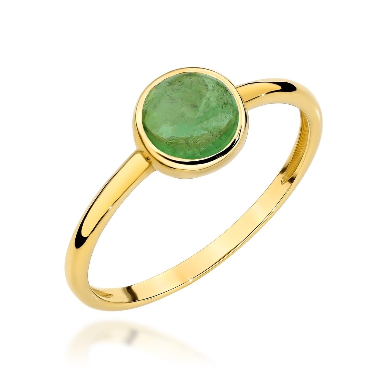 Inel Aur 9K cu Green Tourmaline 1.00 ct