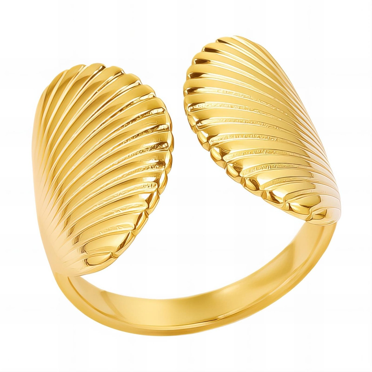 Inel Reglabil Summer Shell din Inox placat cu AUR 18K
