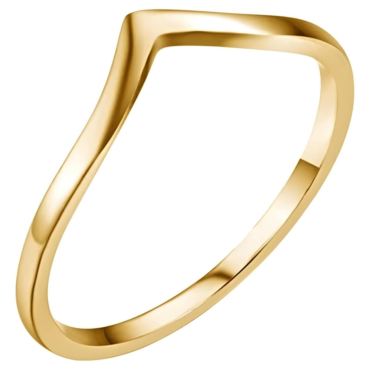 Inel V Style din Inox placat cu AUR 18K M6/52