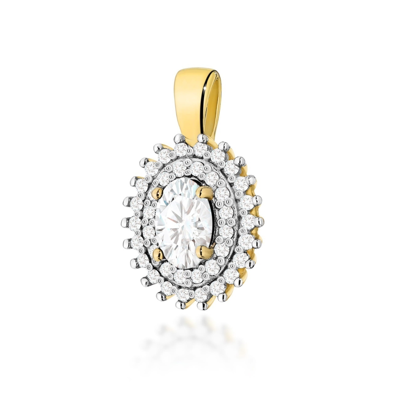 Pandantiv Aur 14K cu Diamante de Laborator 0.59 ct