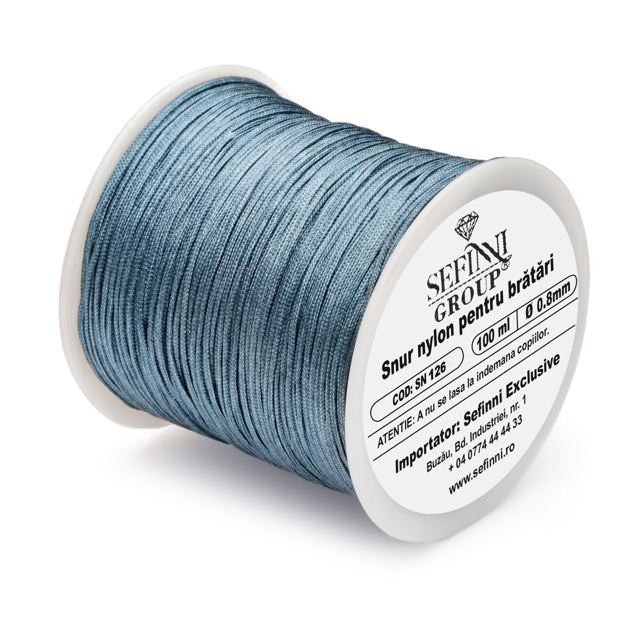 Rola snur 100m x 0.8mm - gri exclusive