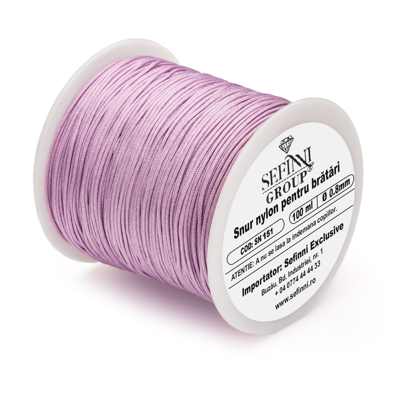 Rola snur 100m x 0.8mm - mov lila