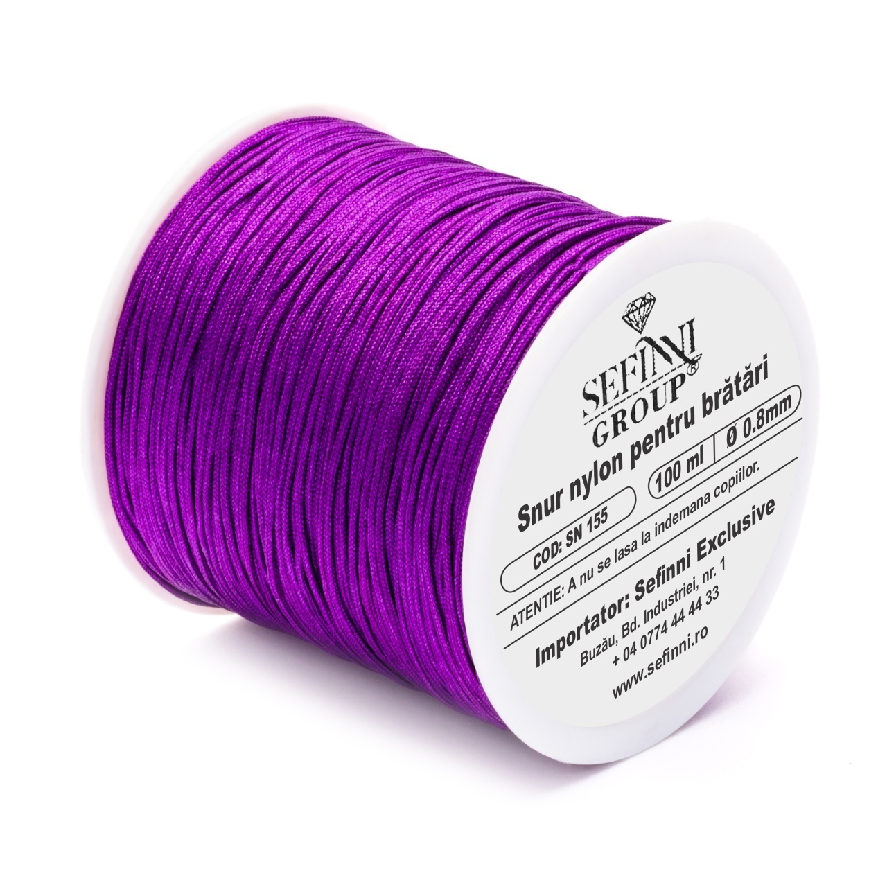 Rola snur 100m x 0.8mm - mov wine