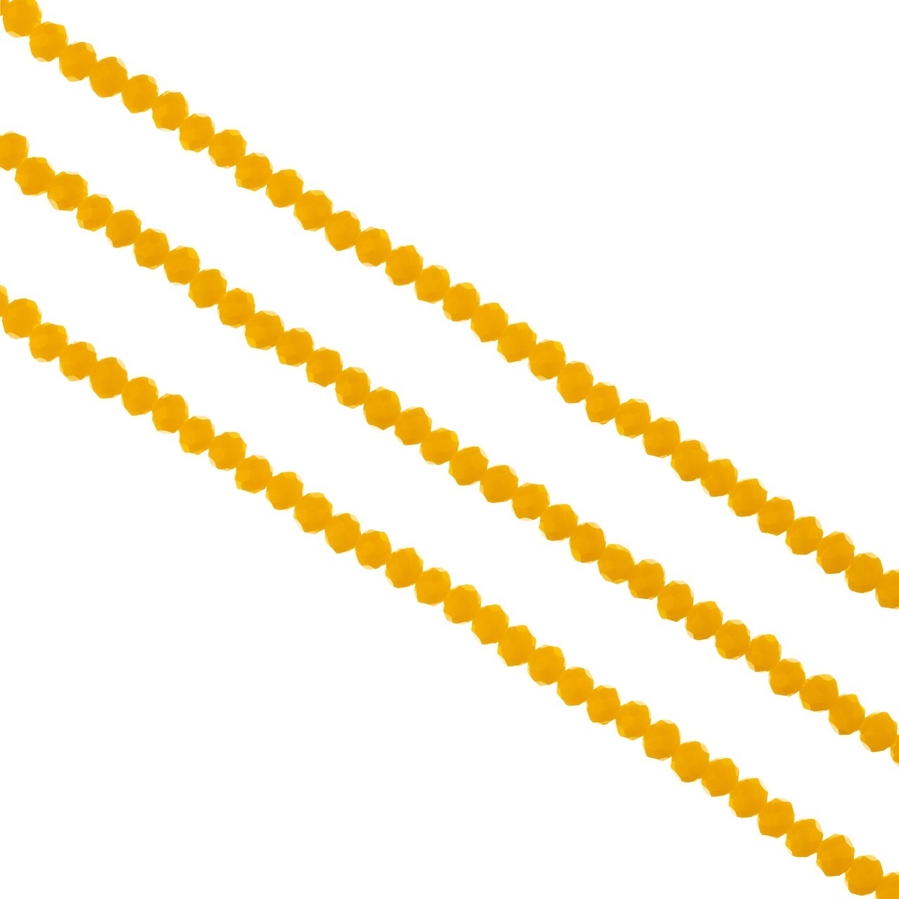 Șirag cristale rondele 3mm - Galben opac