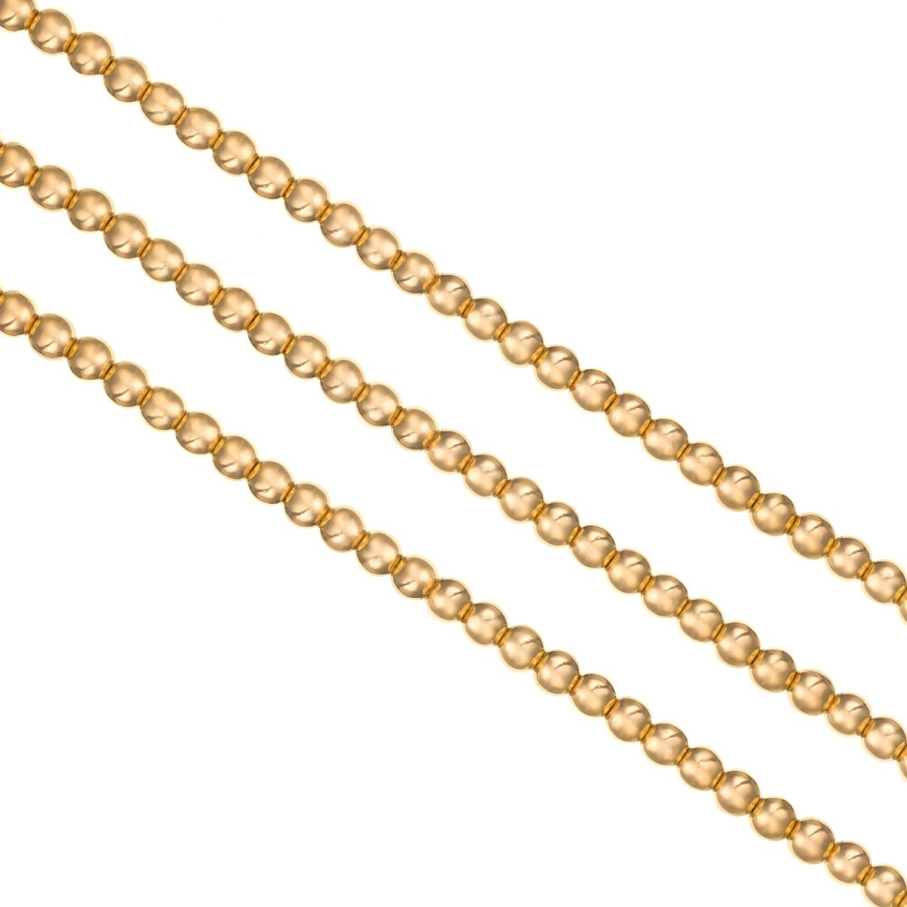 Sirag Hematite electroplacate cu AUR 14K 4mm
