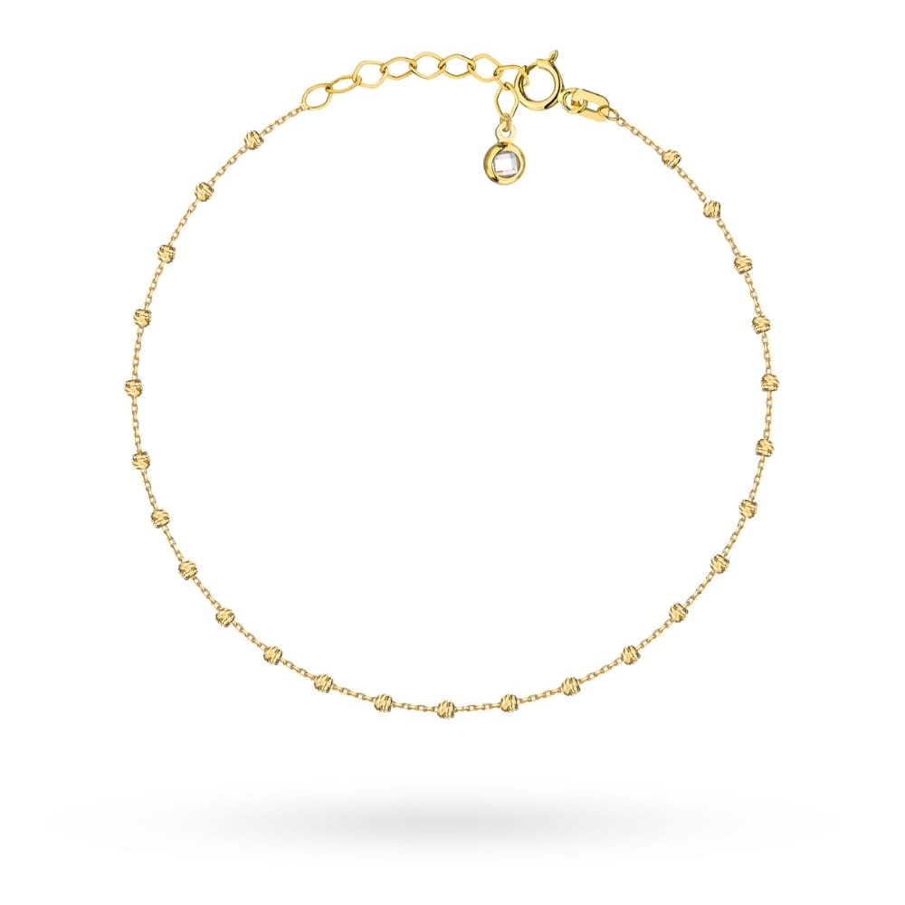 Bratara Aur 14k cu Bilute si Zircon Alb