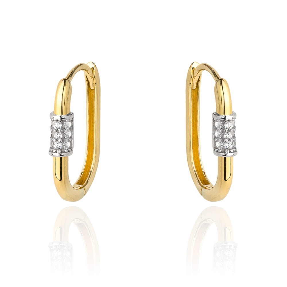 Cercei Aur 14K Rotunzi cu Zirconiu - Eleganță Subliniată