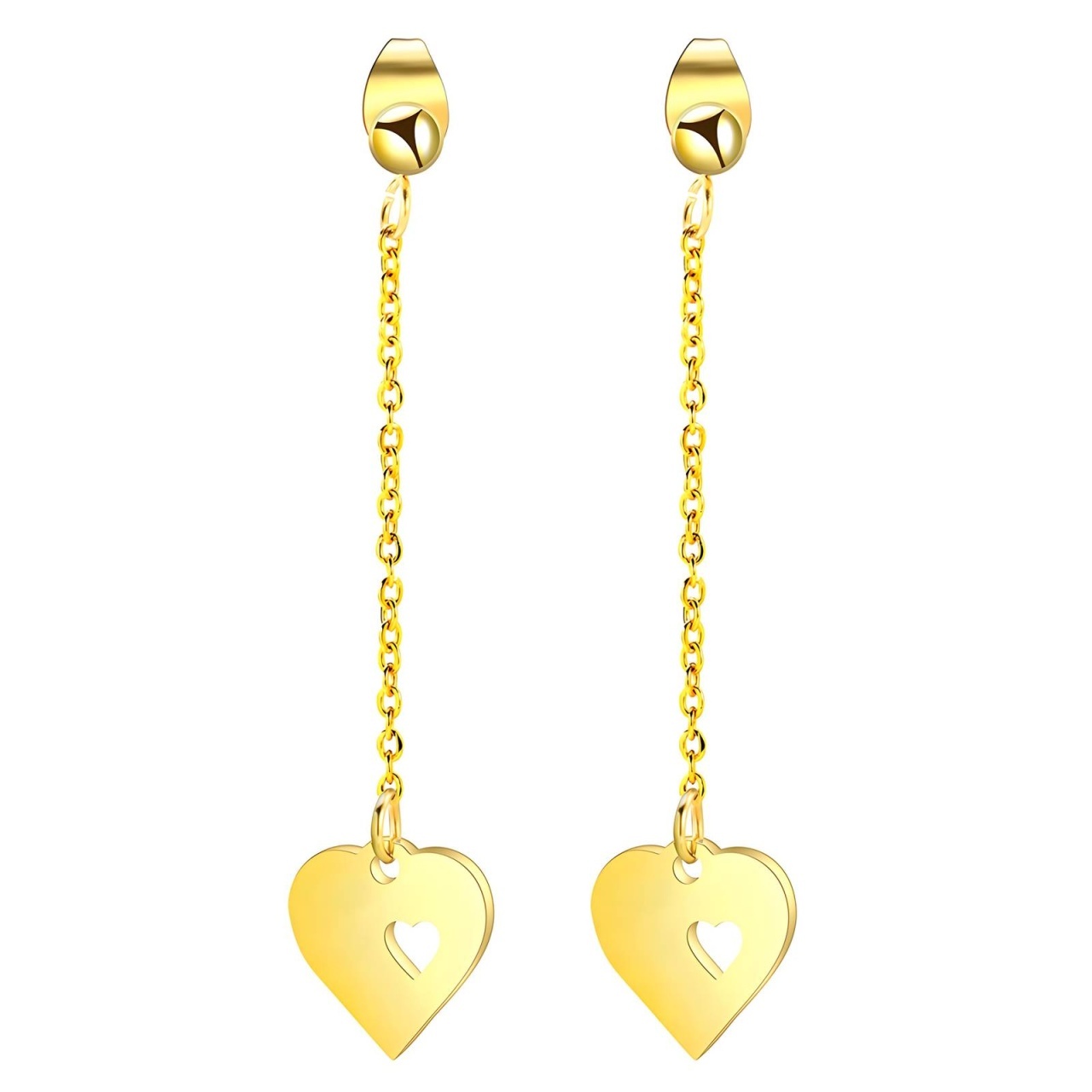 Cercei Lant Cupidon din Inox placati cu AUR 18K