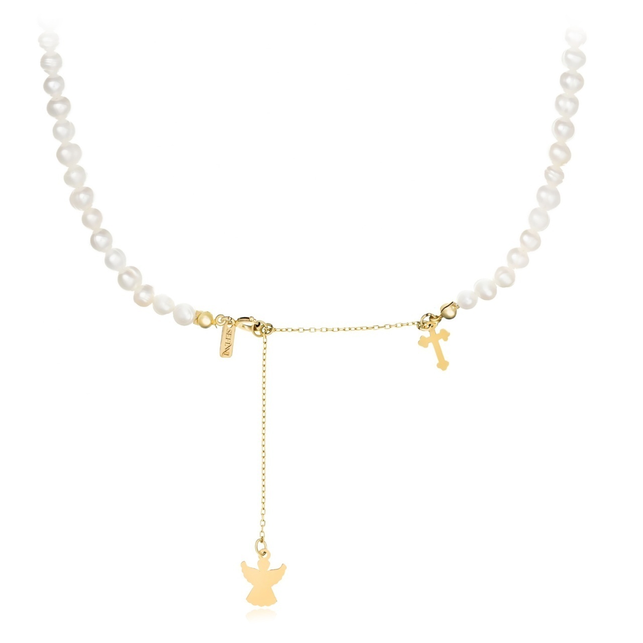 Choker My Angel din AUR 14K și Perle de Cultură