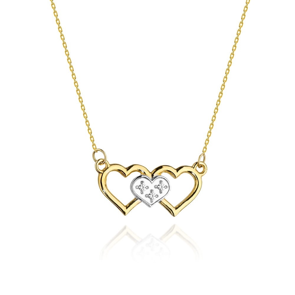 Colier Aur 14K cu Diamante Naturale 0.01 ct