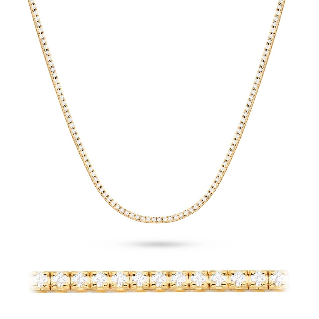 Colier Aur 14K cu Diamante Naturale 3.38 ct