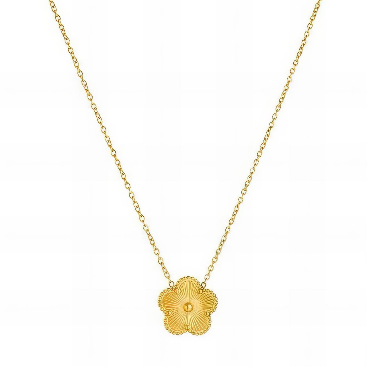 Colier Diamond Flower din Inox Placat cu Aur