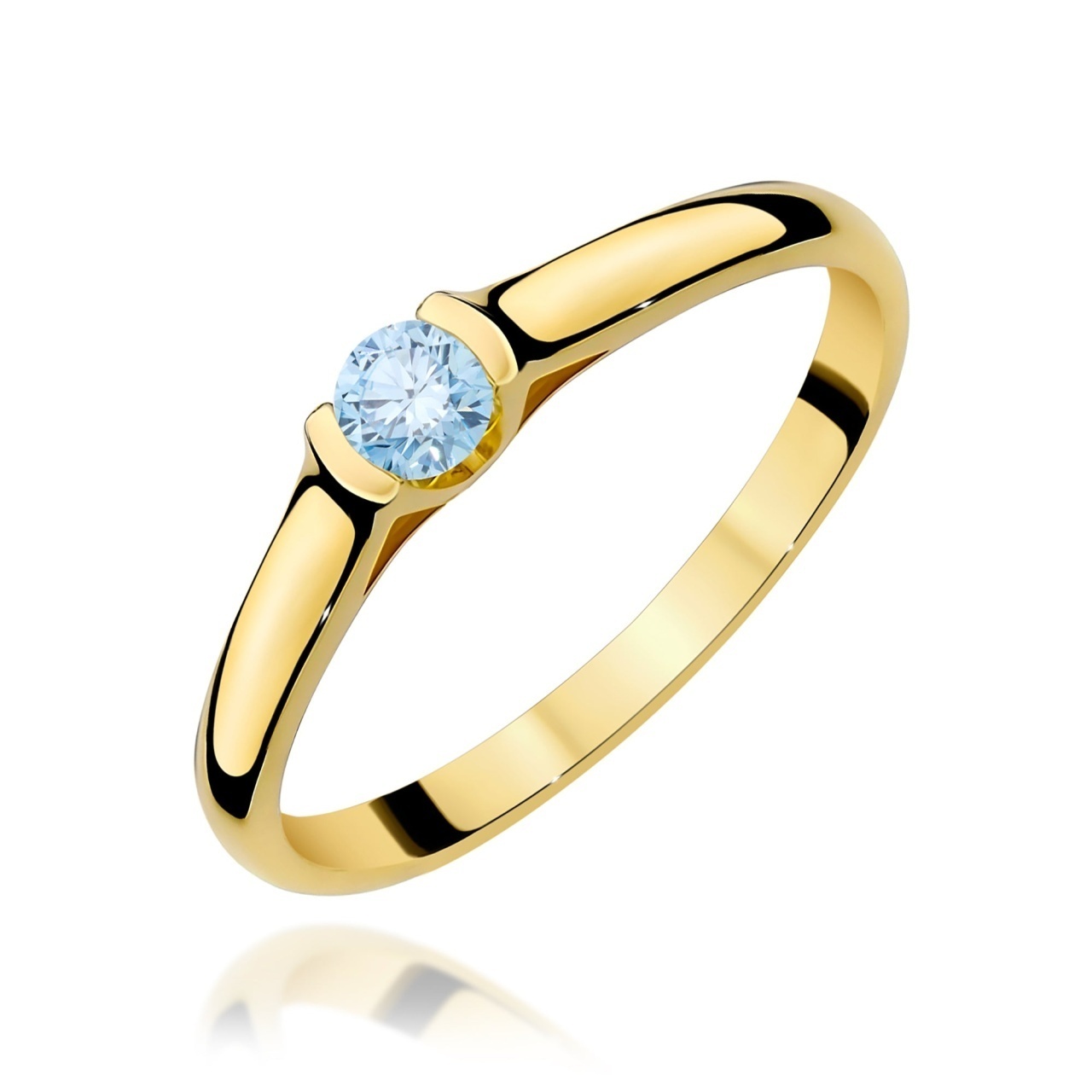 Inel Aur 14K cu Diamant de Laborator 0.15 ct