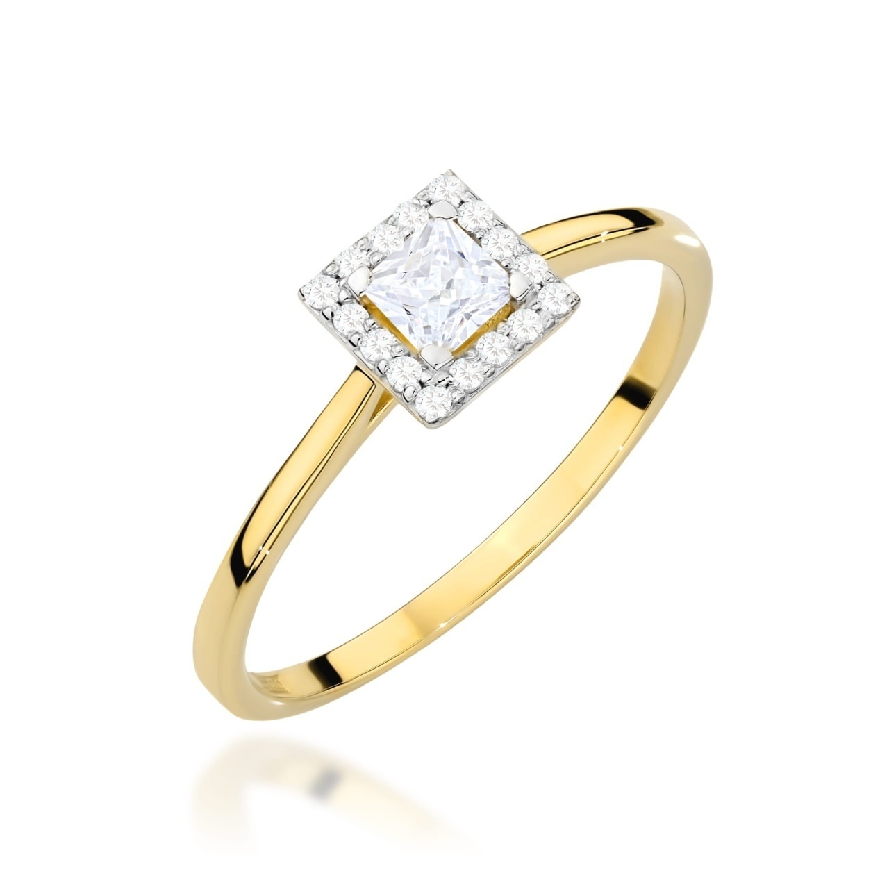 Inel Aur 14K cu Diamante Naturale 0.23 ct