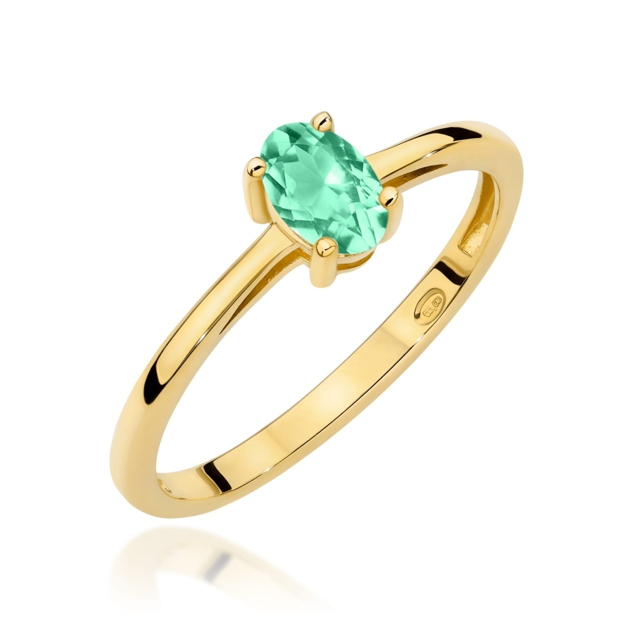 Inel Aur 14K cu Smarald 0.40 ct