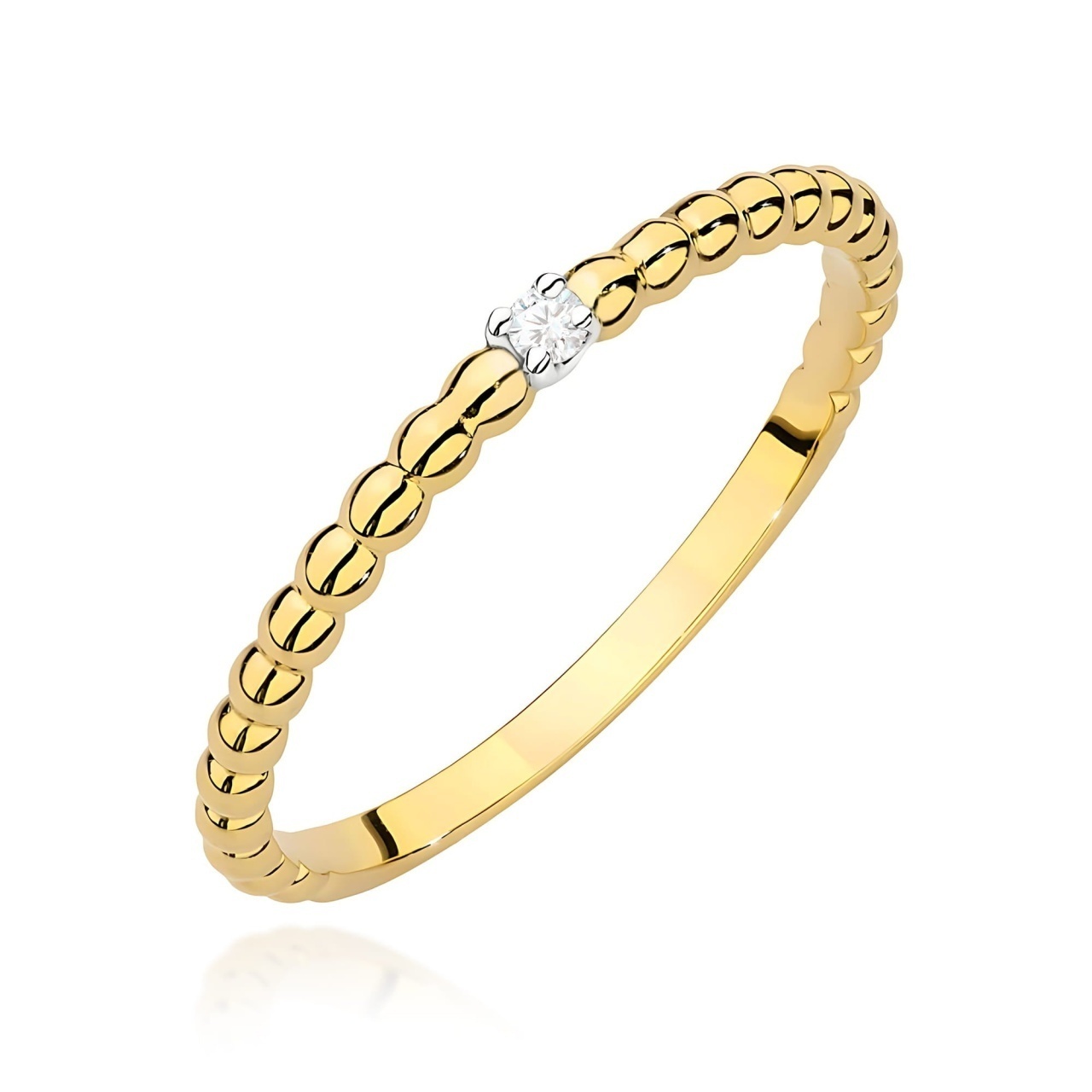 Inel Aur 9K cu Diamant Natural 0.02 ct