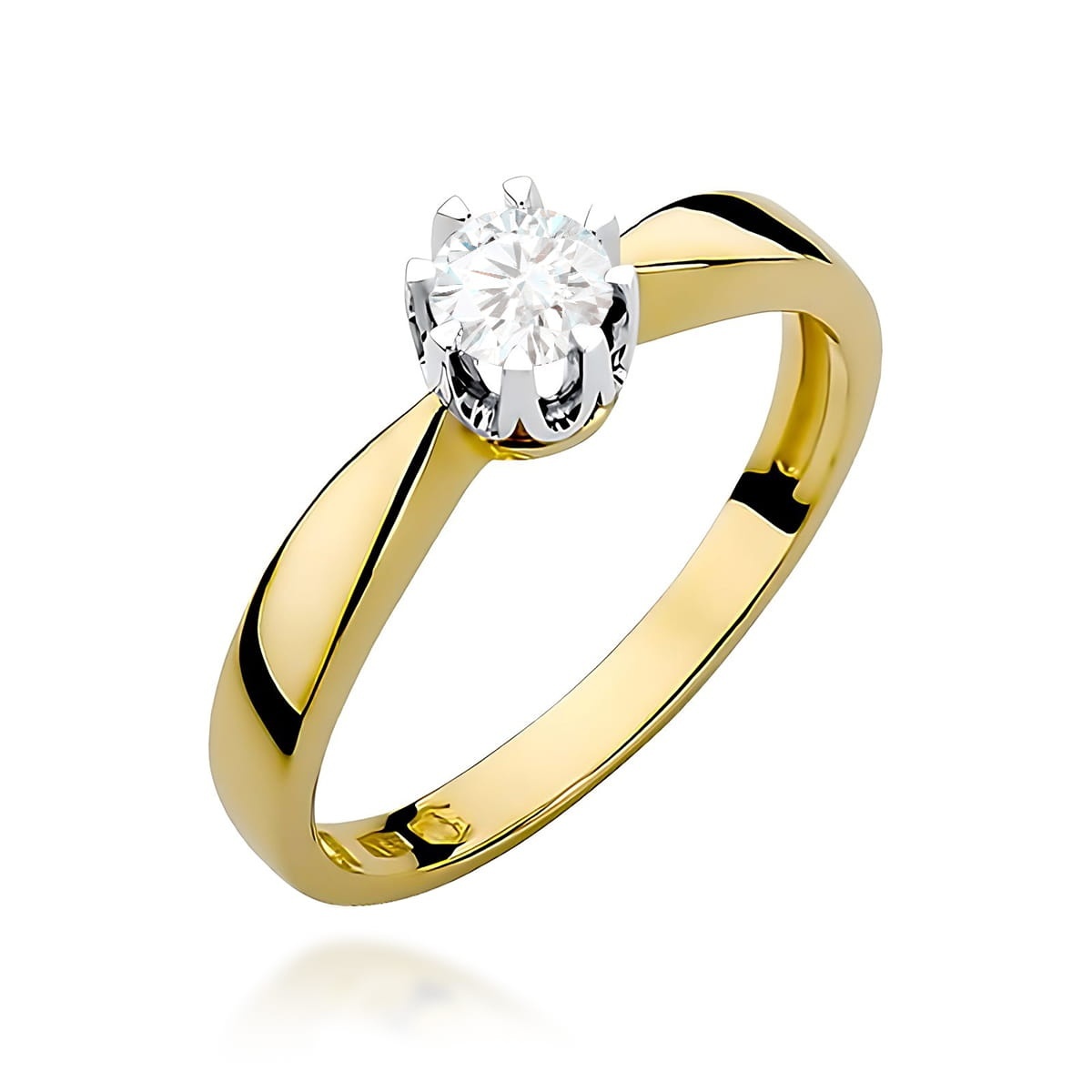 Inel Aur 9K cu Diamant Natural 0.25 ct