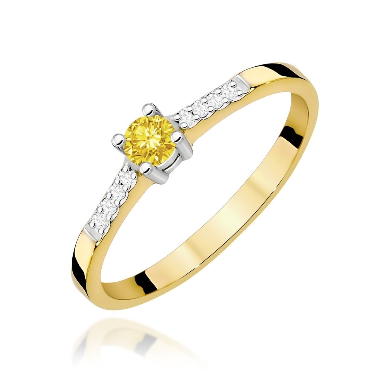 Inel Aur 9K cu Diamante de Laborator 0.22 ct