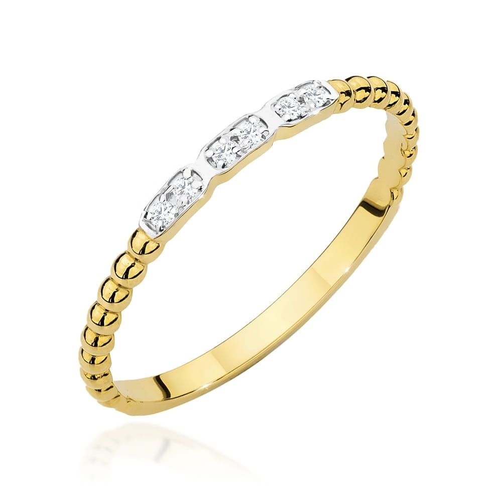 Inel Aur 9K cu Diamante Naturale 0.03 ct