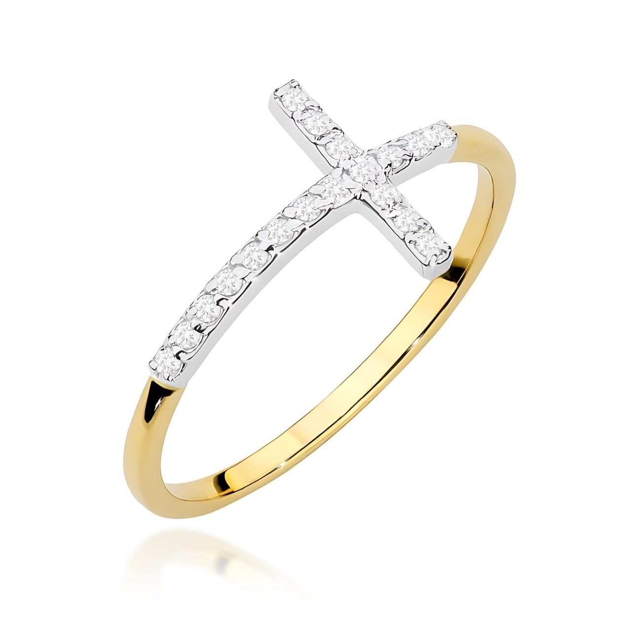Inel Aur 9K cu Diamante Naturale 0.09 ct