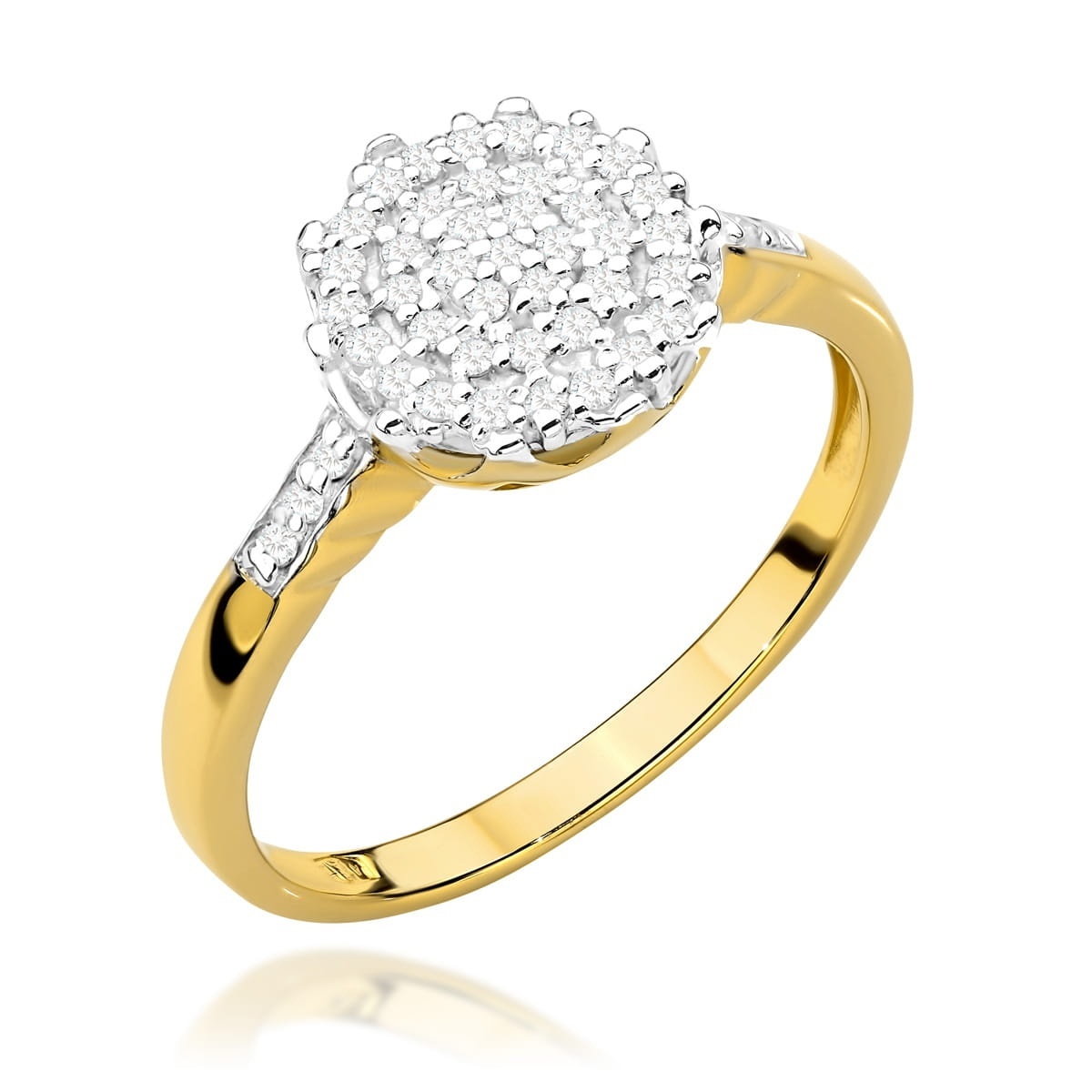 Inel Aur 9K cu Diamante Naturale 0.23 ct