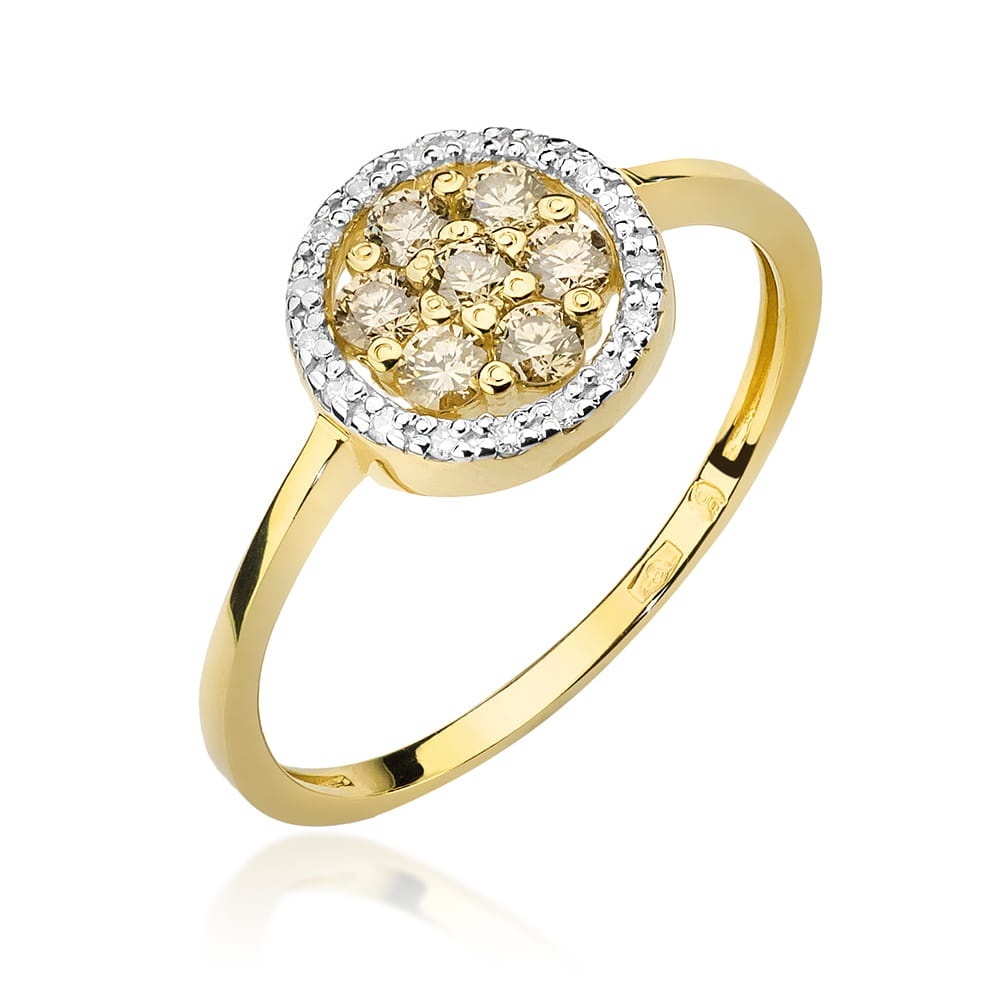 Inel Aur 9K cu Diamante Naturale 0.44 ct