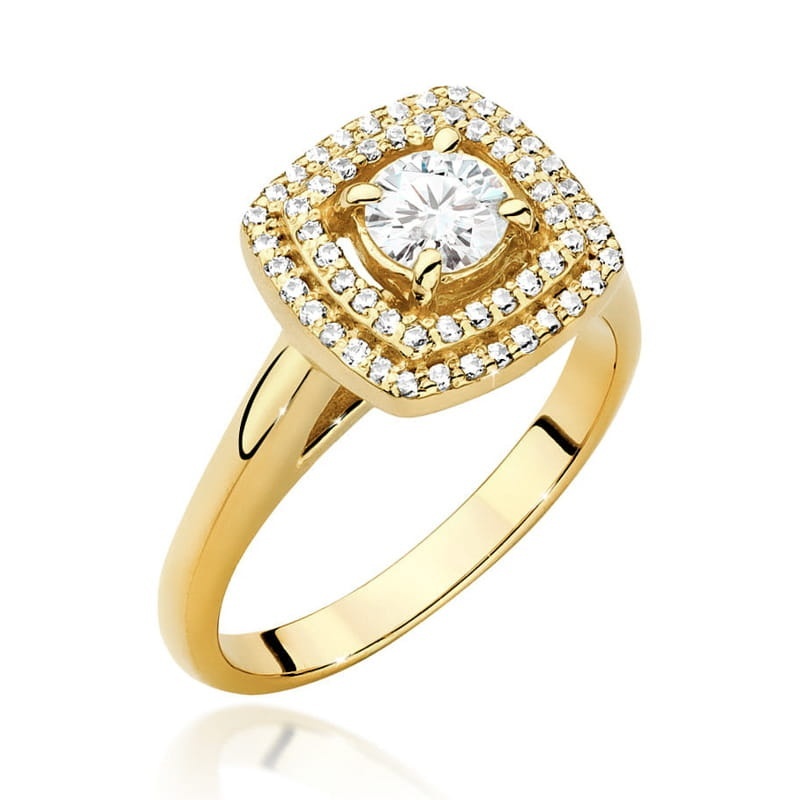Inel Aur 9K cu Diamante Naturale 0.68 ct
