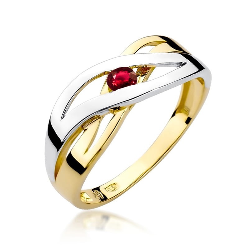 Inel Aur 9K cu Rubin 0.15 ct