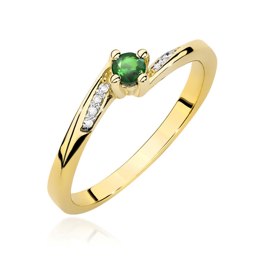 Inel Aur 9K cu Smarald 0.15 ct