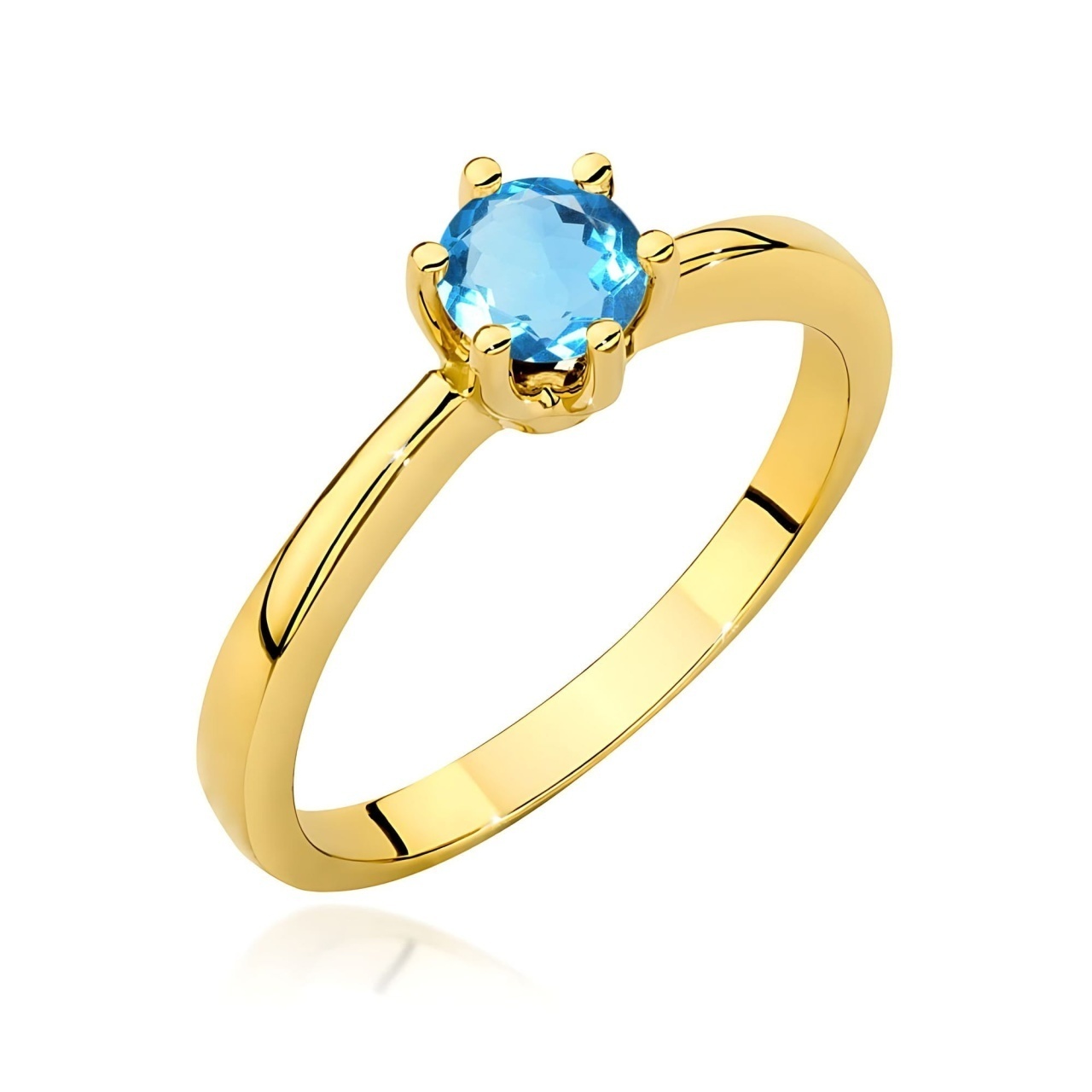 Inel Aur 9K cu Topaz Swiss 0.50 ct