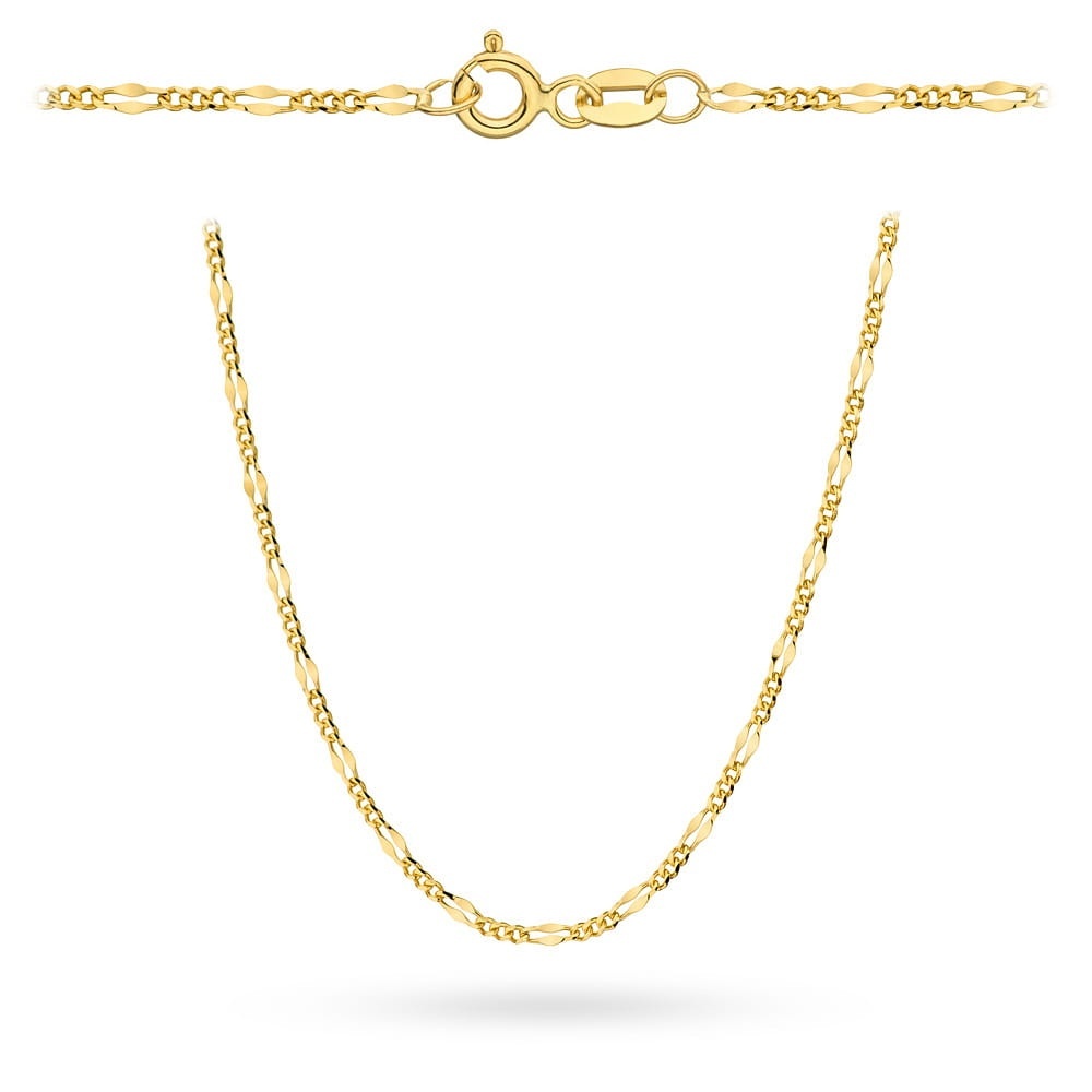 Lant Aur 14K Galben Splet Figaro Gucci 45 cm