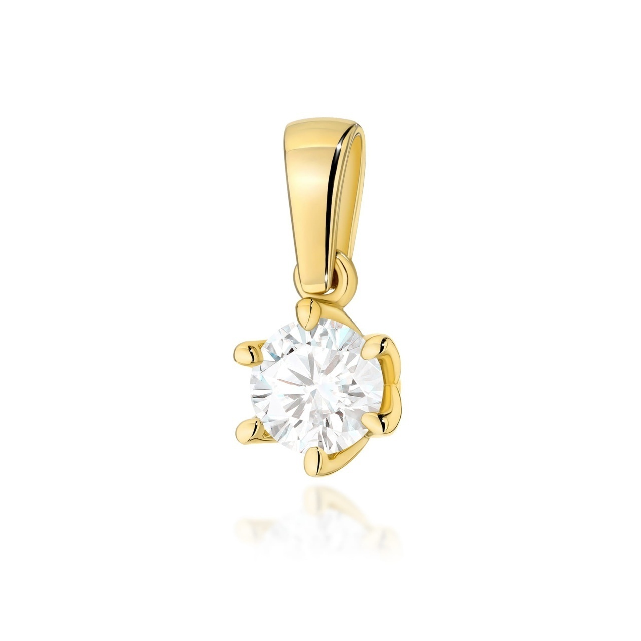 Pandantiv Aur 14K cu Diamant de Laborator 0.50 ct