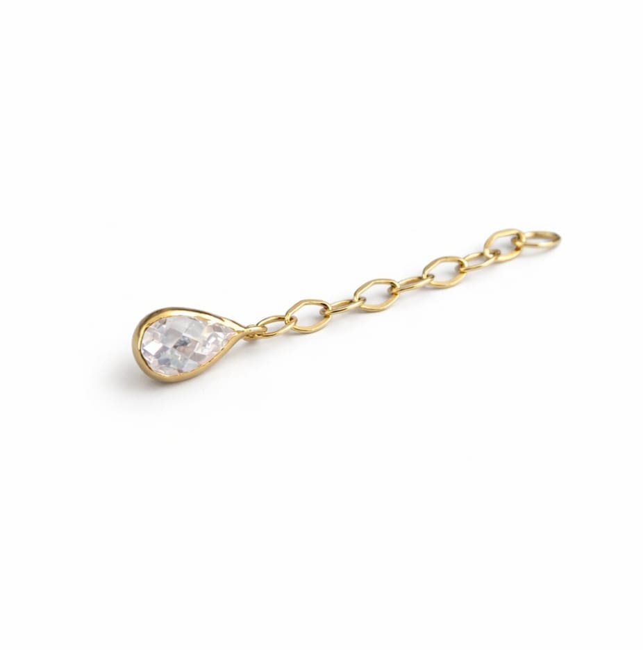 Prelungire din Aur 14K pentru colier - cu cristal