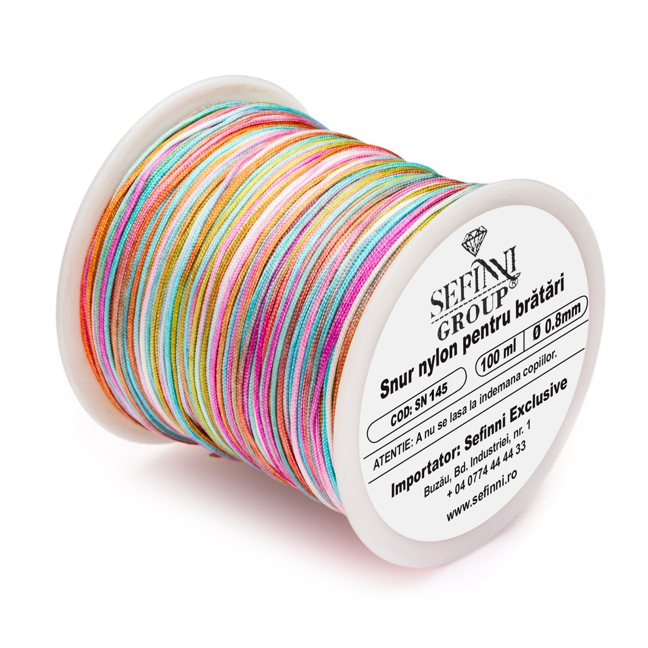 Rola snur 100m x 0.8mm - multicolor pastel